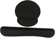 FUNOMOCYA Keyboard Wrist Rest Pillow Slow Mouse Pad Black Ergonomic Design for Posture