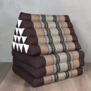 Jumbo Thai Triangle Pillow Three-Folds Brown