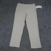 Patchington Pants Womens 12 Beige Mid Rise Slim Ankle Flat Front Casual Comfort