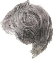 Ipetboom Men Short Grey Cosplay Wig Stylish Replacement Hair for Parties and Events and Realistic Design for All Ages Fun Accessory for Daily Wear Cosplay