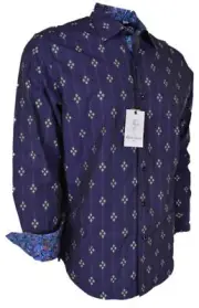 NEW Robert Graham Men's JACE Classic Fit Button Down Sports Dress Shirt S