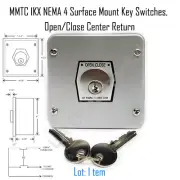 MMTC 1KX NEMA 4 Surface Mount Key Switches, Open/Close Center Return