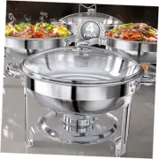 Chafing Dishes for Buffet Set: 100% Pre-installed Chafers for Catering - Round