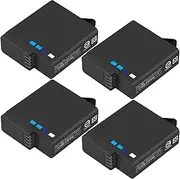 HOMERW Black Camera Battery Compatible with GoPro Hero 7 Hero 6 Hero 5 Black Battery Or Triple Charger(4 pcs Battery)