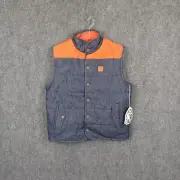 Billionaire Boys Club Mercer Puffer Vest S Stand Collar Front Snap Flap Pockets