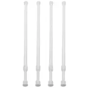 4 Pcs Small Shower Rod Tension Rod Spring Loaded Curtain Rods