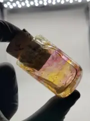 GriffGlass -Baller Jar #16- 24k Gold / Silver Fumed Jar - Borosilicate Glass Art