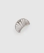 Metal Shell Hair Clip - Silver