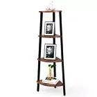 Giantex Corner Shelf 4-Tier Storage Display Rack Bookshelf Metal Frame