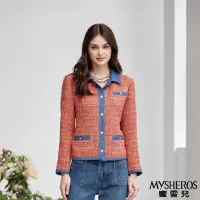 在飛比找momo購物網優惠-【MYSHEROS 蜜雪兒】氣質造型外套 羊毛假口袋設計 金