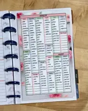 Grocery List/Shopping & Menu Planner Dashboard for use w/ MINI Happy Planner-