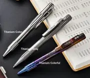 Hot Titanium Alloy Pocket Ballpoint Pen Office Signature Pen Student Stationery