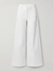 [Mother] Mother - The Patch Pocket Undercover Sneak High-rise Wide-leg Jeans - White - 23 23 White