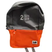 Projekt Karl Unisex Backpack Orange Gray Canvas Adjustable Strap Water Resistant