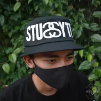 在飛比找蝦皮購物優惠-帽子 STUSSY TRIBE BUCKET HAT 黑色 