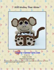 Monkey Treat Holder- Plastic Canvas Pattern or Kit