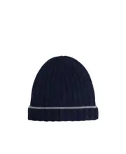 Brunello Cucinelli Turn-Up Brim Ribbed Beanie XL,L,M Black