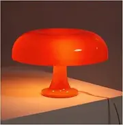 Led Mushroom Table Lamp for Hotel Bedroom Bedside Living Room Decoration Aesthetic Cool Retro Lighting Modern Minimalist Office Lights (Color : Oranje, Size : USB)