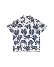 Miles The Label Boys' Palm Tree Camp Shirt - Little Kid, Big Kid