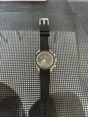 20mm BLACK Vulcanized Caoutchouc Strap Omega "Mission to the Moon" SWATCH