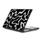 MacBook Pro 14-inch (M1 - M4) Impact Case Black Abstract Shapes by Corey Paige Designs