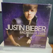 2010 New Sealed Bravado JUSTIN BIEBER backstage pass board GAME age 8+