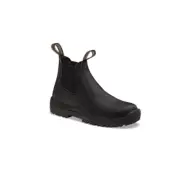 Soft Toe Elastic Side Slip-on Boot, Water Resistant, Kick Guard, Black, AU size