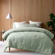 Vintage Design Homewares Reflections Sage 3 Piece Comforter Set