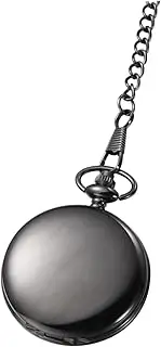 [LIFKOME] 1pc Retro Watch Clip Fob Watch Rings Retro Pocket Watch Vintage Pocket Watch Engraved Watch for Men Engraved Pocket Watch Smooth Vintage Fob Watches for Women Watch Fob Dice Black