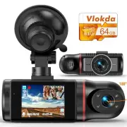 Dash Cam Front and Inside FHD Dashcams for Cars with 64GB Card Dash Camera fo...