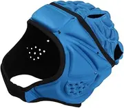 TOKIDNY Goalkeeper Helmet Anti-Collision Head Protector Adjustable Soccer Football Athlete Guard Eva Material Blue