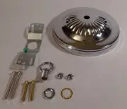 5" Nickel Plated Steel Ceiling Canopy Kit For Fixtures w/ Hardware #CA801N