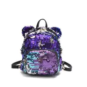 Women PU Leather Backpack Girls Bling Sequins Shoulder Bag Mini Small School Bookbag Student Teenager Backpack