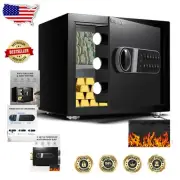 Versatile Security Safe with Fireproof Bag, LED Light & Multiple Access Options