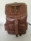 20" New Genuine Hand Leather Backpack Rucksack Travel Bag Men Woman INDIA