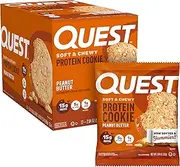 Quest Nutrition Peanut Butter Protein Cookie, Keto Friendly, High Protein, Low Carb, 12 Count