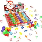 LOKIPA Christmas Stamps For Kids ,30 Plastic Self-ink Stamps Stamper Kits Christmas Party Goodies Bag Filler