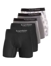 [Bamboo Nation] Y Front Boxer Briefs Anti Chafe 5 Pack in Multi