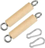 Qianly Pull up Handles Exercise Handle Body Building Fitness Bouldering Training Indoor Outdoor Non Slip Grips Wooden Handles
