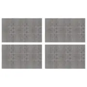 Plastic Mesh Canvas Sheet 50x33cm/20x13inch Black Plastic Blank Canvas,Pack of 4