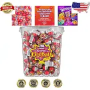 Individually Wrapped Atomic Fireballs - 240 Spicy Cinnamon Hard Candies for Fun