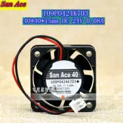 1PC Sanyo 109P0424K703 DC24V 0.08A 40*40*15MM 2-wire axial flow cooling fan
