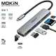 【日本代購】適用於 MacBook Air/Pro、iPad M1/M2、Thunderbolt 筆記型電腦的 MOKiN USB-C 集線器擴充座 - 配備 HDMI 4K、DP、100W PD、SD/TF、RJ45