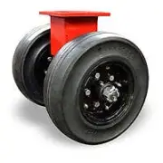 R-7710-SPRT Hamilton Ground Support Rigid Caster - Dual 10" Heavy Duty Pneumatic