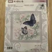 Cross-stitch kit The Light Of Spring 1946 Riolis Butterfly & Flower