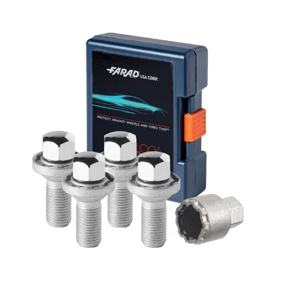 Wheel Lock Kit for Volkswagen Tiguan M14X1.5 Bolt Chromed 4Locks & 1Key (for: Volkswagen)