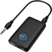 Aux Bluetooth Adapter for Car, Bluetooth 5.0 Transmitter Receiver, Portable Wire