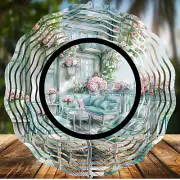 Cottage 3, Wind Spinners 8" Sublimated, High Quality Aluminum (ws318)