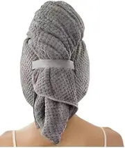 Dry Hair Cap Woman, Super Absorbent Adult Dry Hair Towel, Quick to Dry Without Hair Loss, Wipe Long Hair (Haze Blue,52 * 92cm)