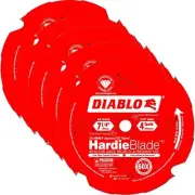 Diablo Tools 7-1/4in x 4 Tooth (PCD) Fiber Cement Hardie Blade 5-Pack-D0704DHA